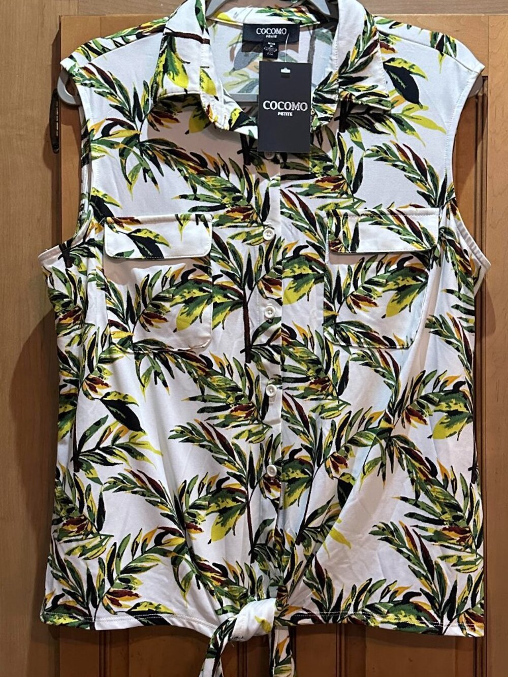 NWT Petite Cocomo Tie Bottom Top PXL